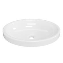 Coast 495mm Gloss White Oval Semi-inset Basin